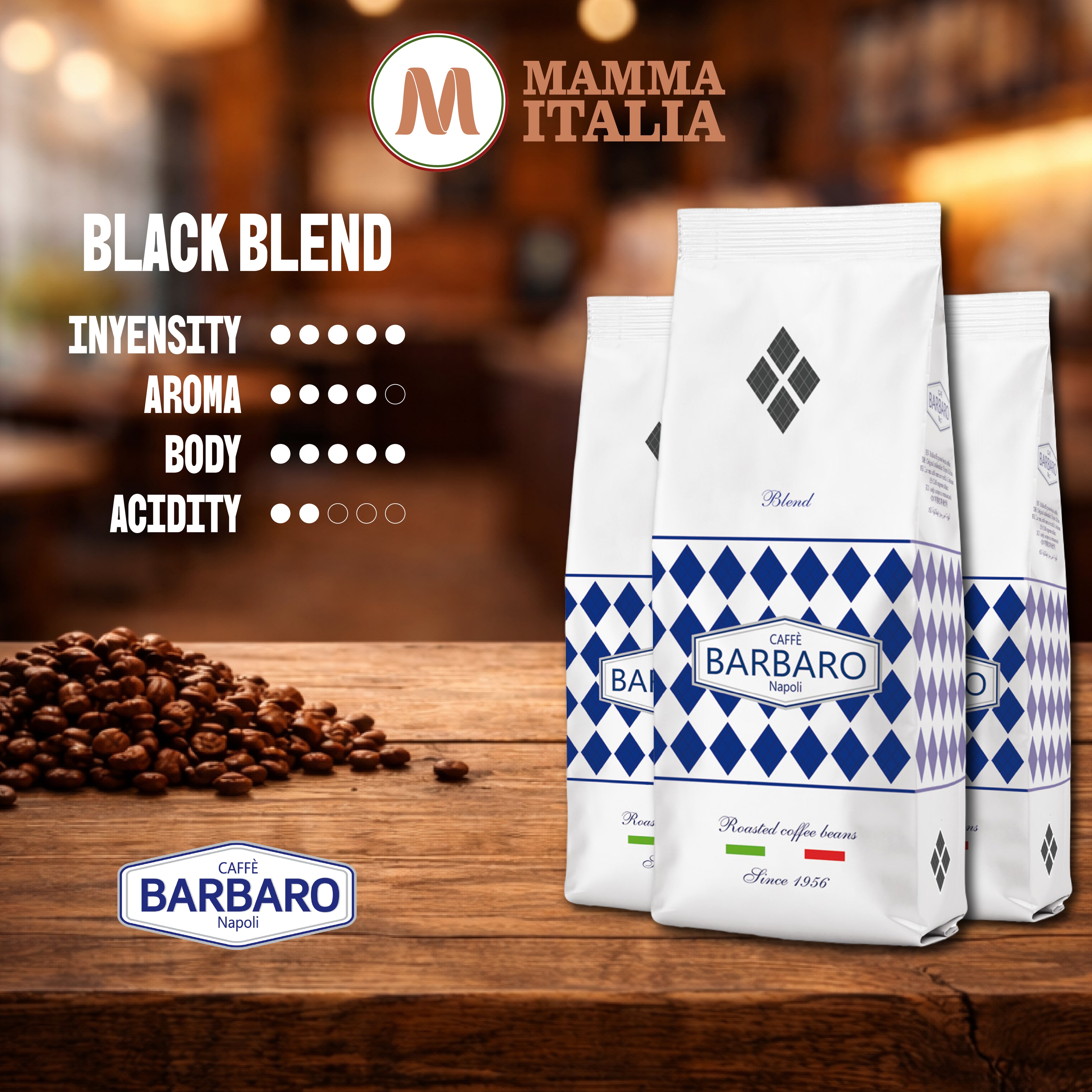 Black Blend - Whole Beans 2.2lbs (1kg)