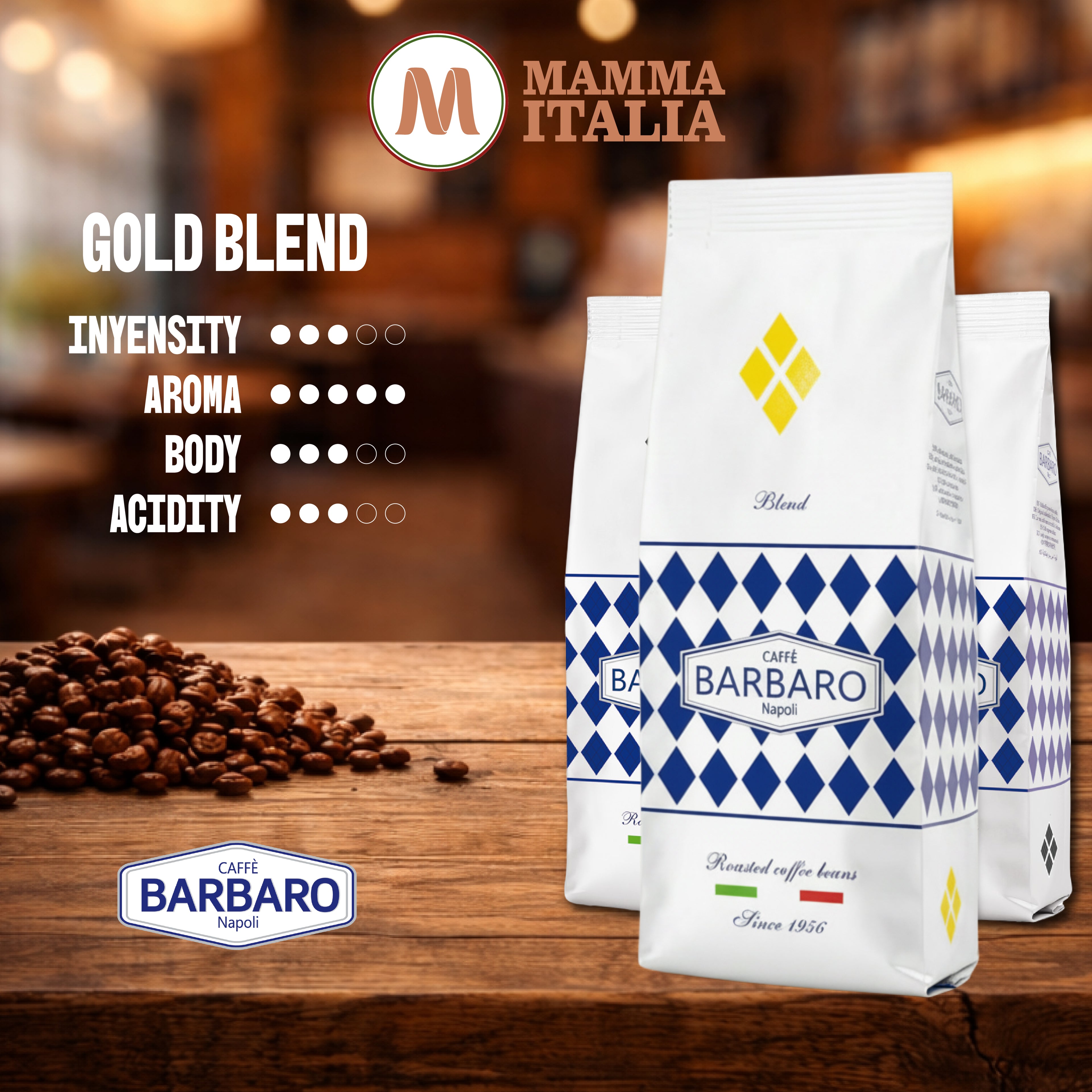 Gold Blend - Whole Beans 2.2lbs (1kg)