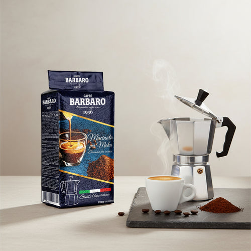 Black Blend Ground Coffee for Moka – 250 g (Pack of 2)